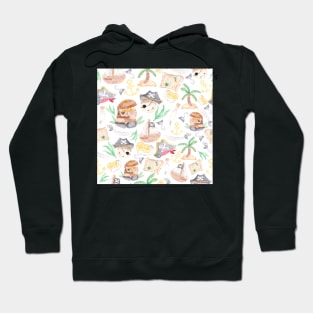 Watercolor Pirates | Pattern Hoodie